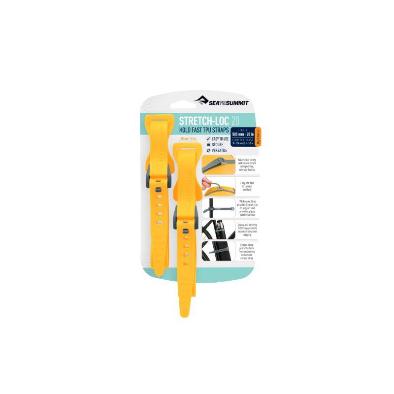Sea To Summit Stretch-Loc 20 Strap, 2-pack  in yellow