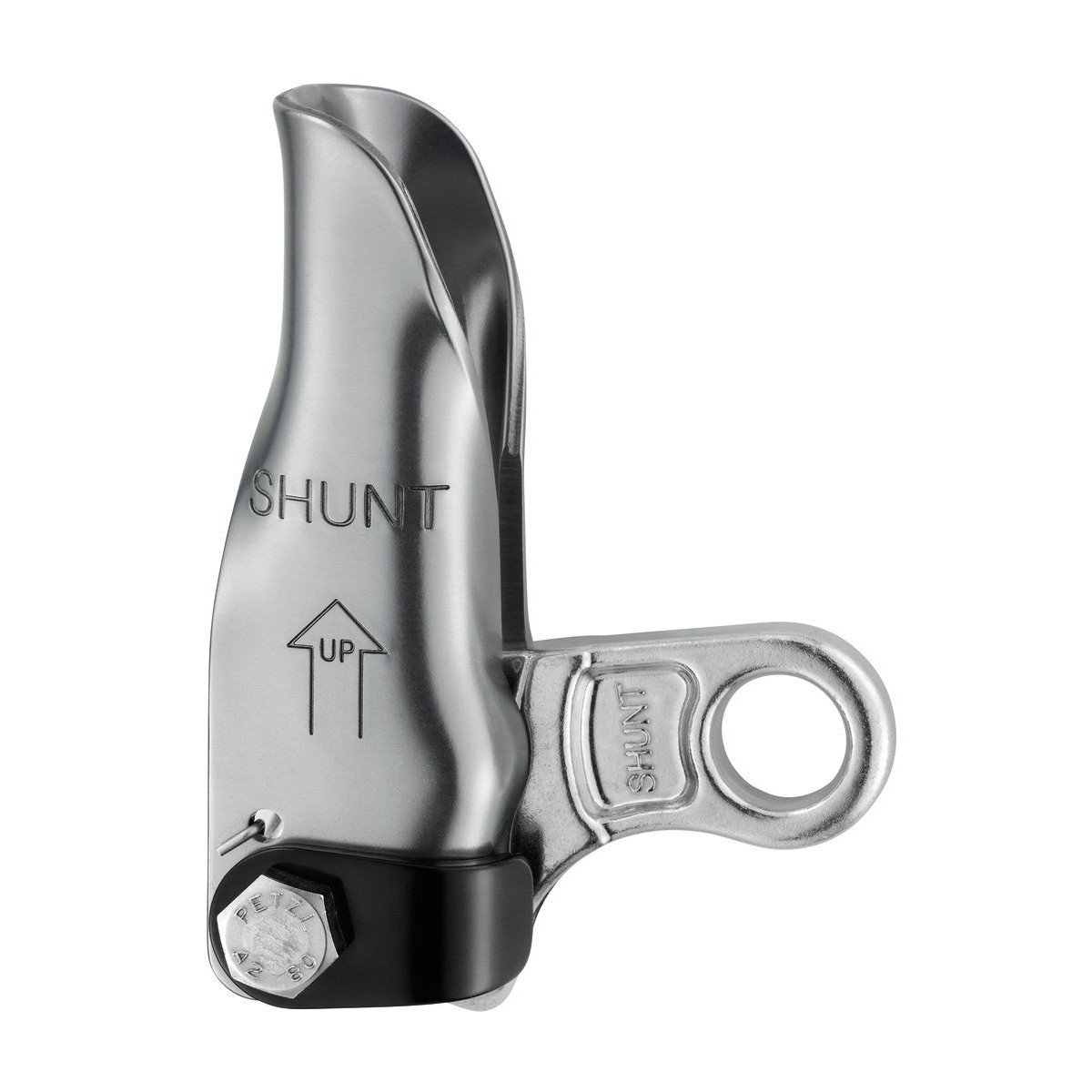 petzl shunt rope clamp, in silver colour