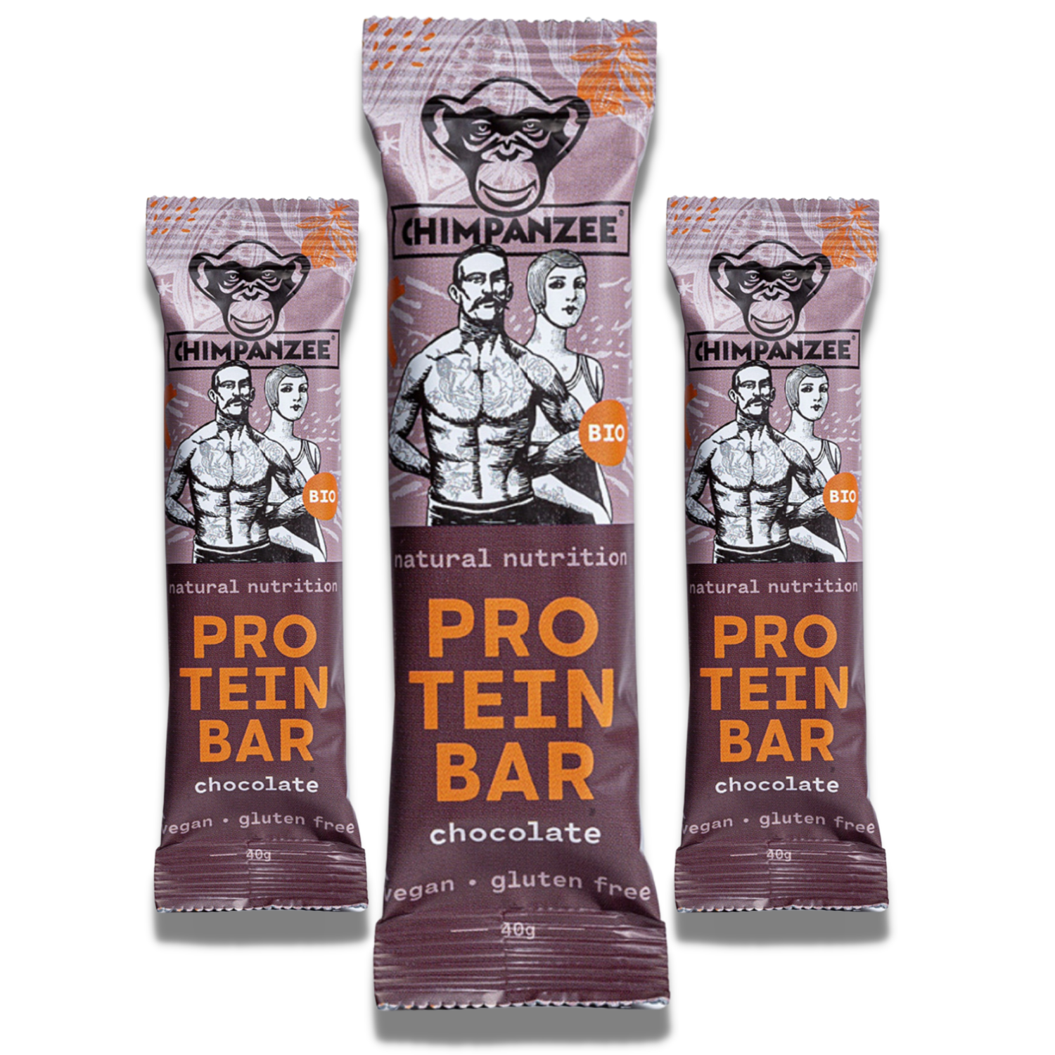Chimpanzee BIO Protein Bar - Chocolate 3-Pack