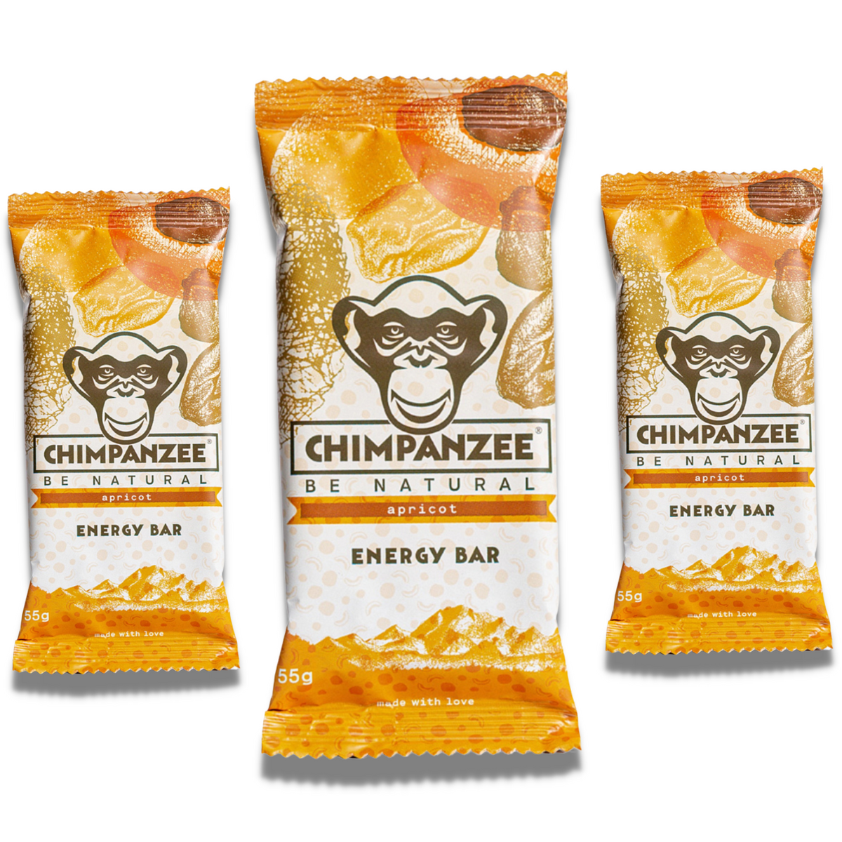 Chimpanzee Energy Bar - Apricot 3-Pack