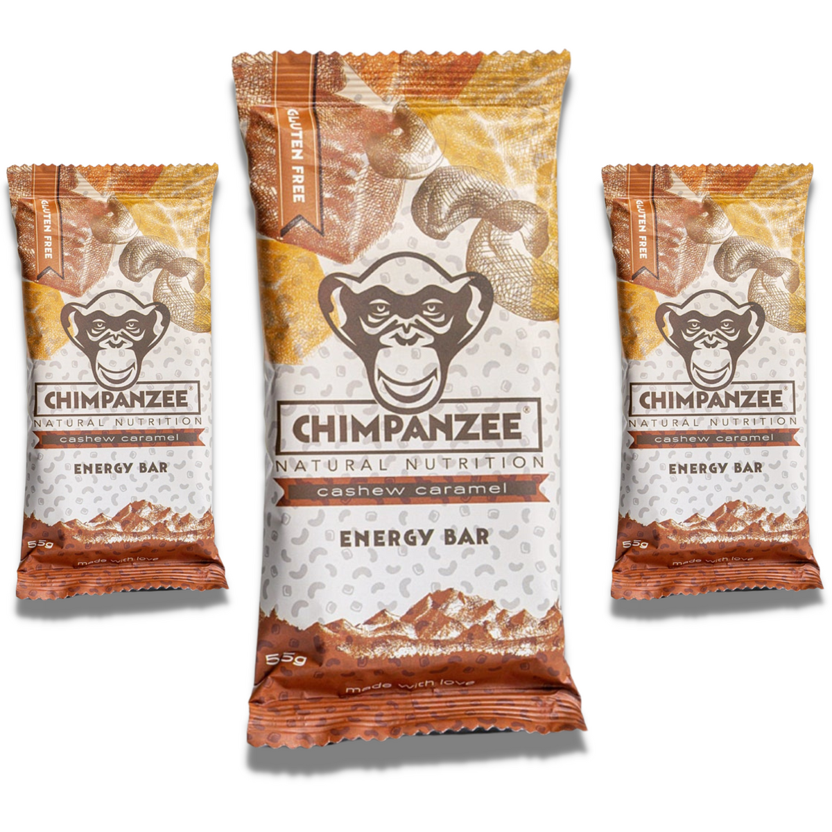 Chimpanzee Energy Bar - Cashew Caramel 3-Pack