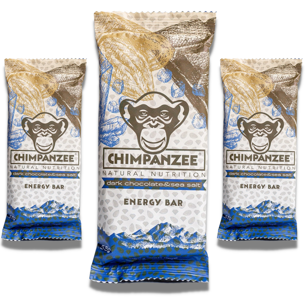 Chimpanzee Energy Bar - Dark Chocolate &amp; Sea Salt 3-Pack