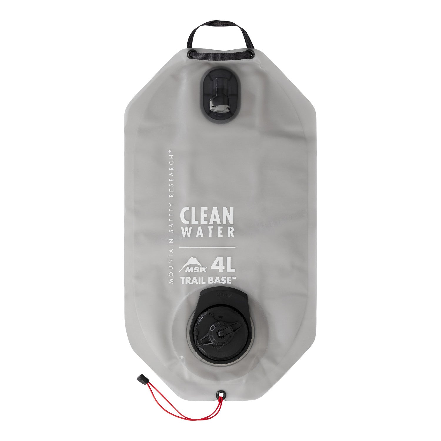 MSR Trail Base Water Filter 4L in Grey colour shown hanging