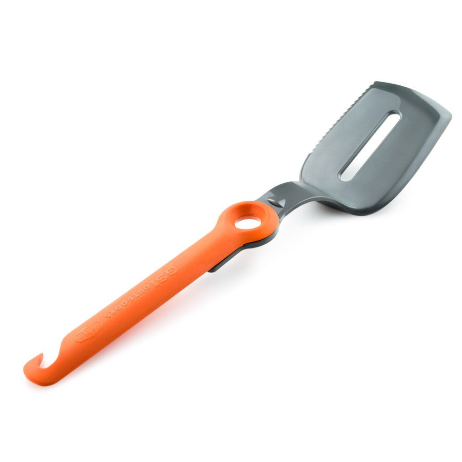 GSI Pivot Spatula, shown fully extended in Orange and grey colours