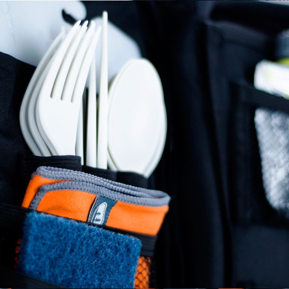 Camping cutlery inside the GSI Destination kitchen set