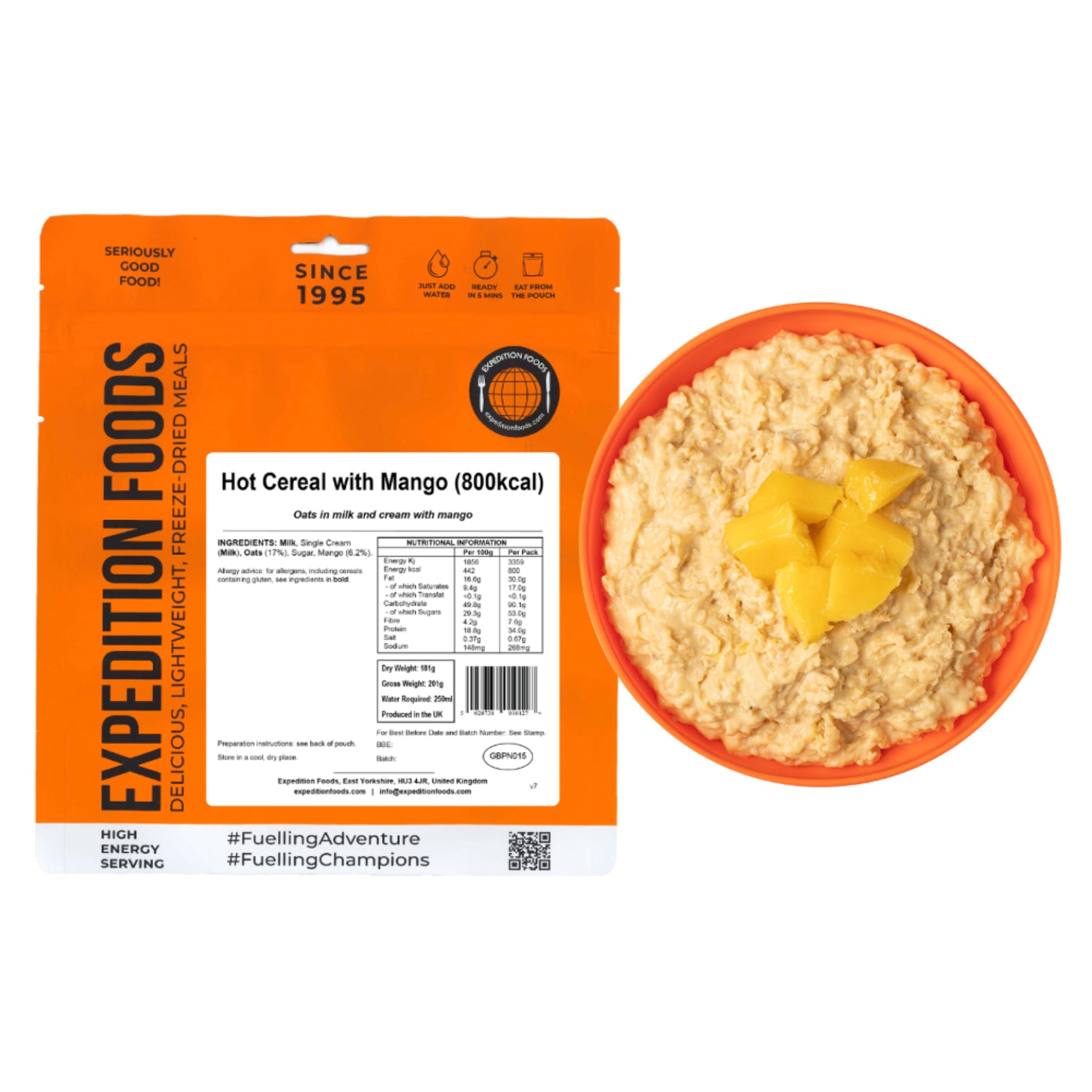 Expedition Foods Hot Cereal with Mango (800kcal) pack