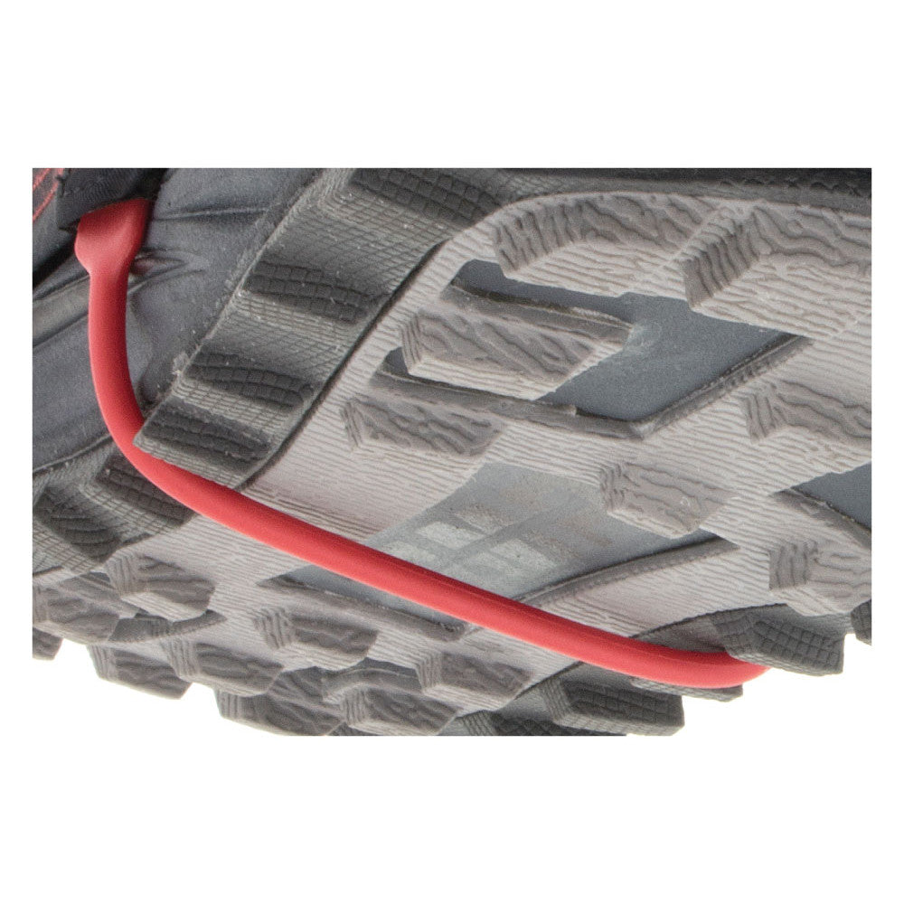 Kahtoola Insta Gaiter GTX placement red strap, shown underneath shoe