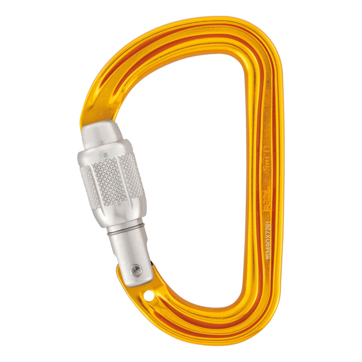 Petzl Sm'D Screw lock carabiner in yellow