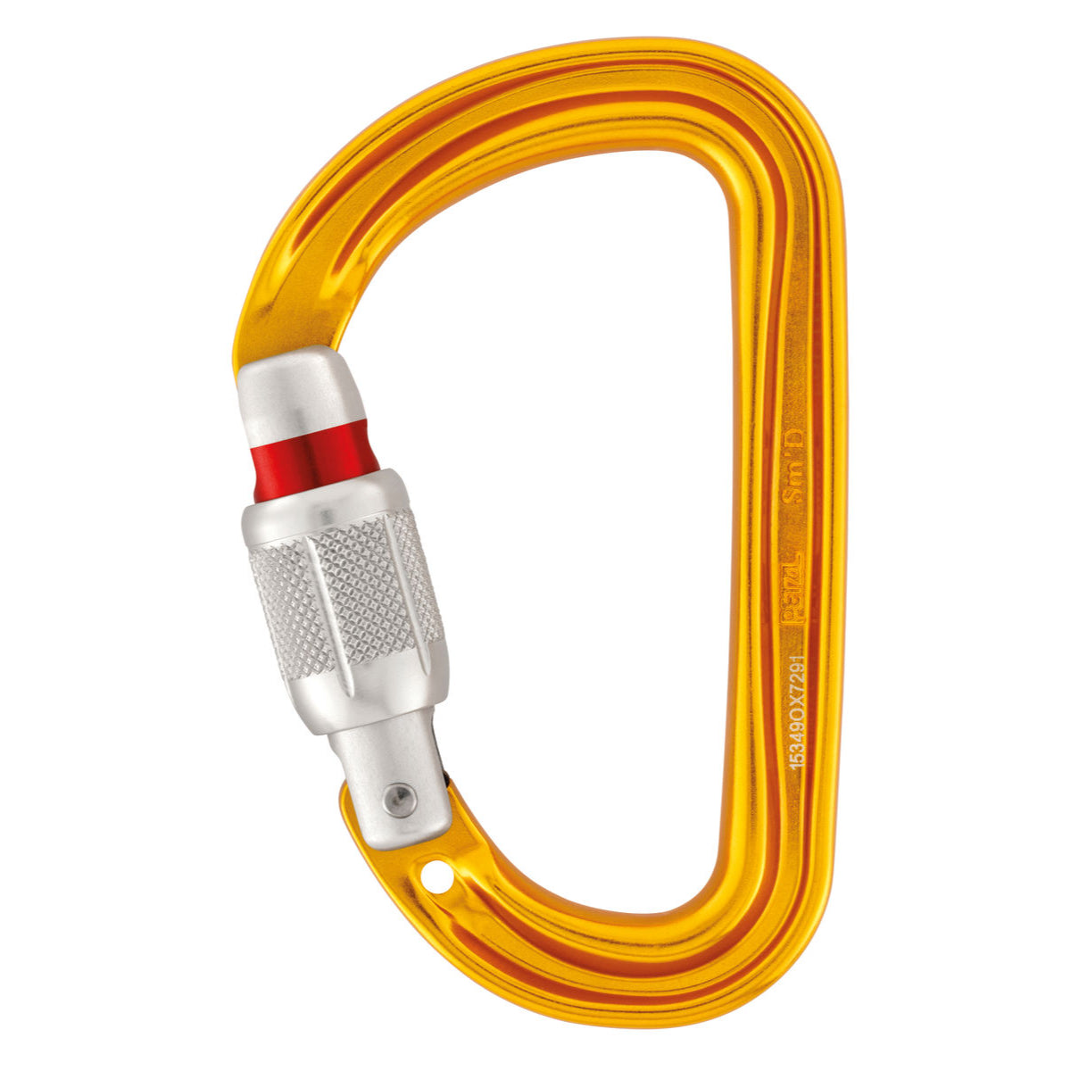 Petzl Sm'D Screw lock carabiner in yellow