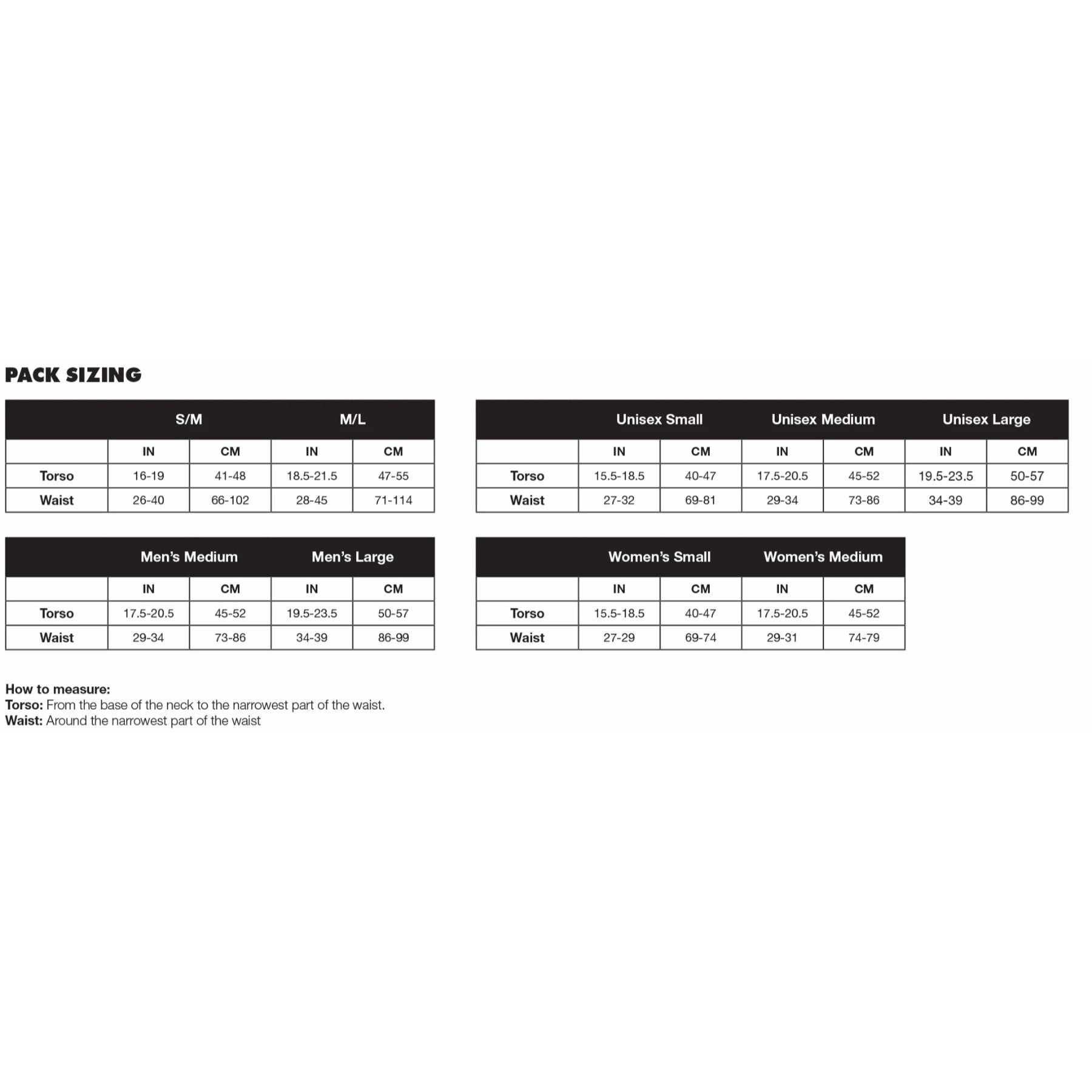 Black diamond pack sizing Clearance