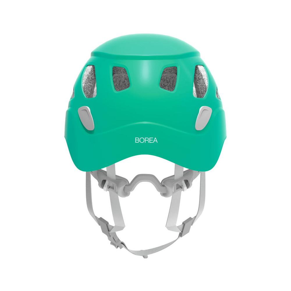 Rear of Petzl Borea helmet in Green
