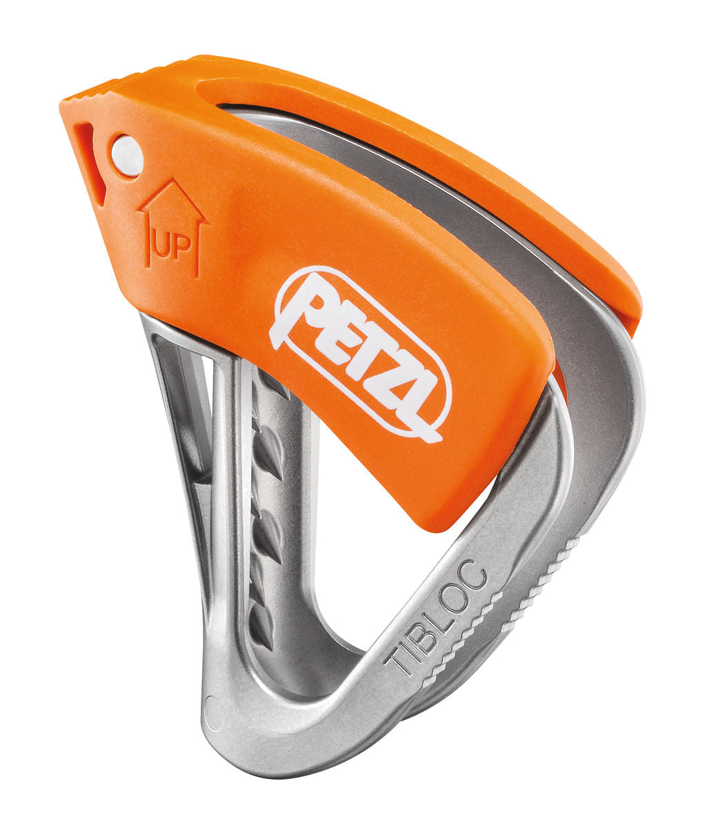 Petzl Tibloc ascender, in orange and silver colours