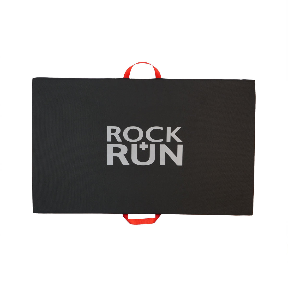 Rock + Run Showdown Pad in black with light grey logo and red handles