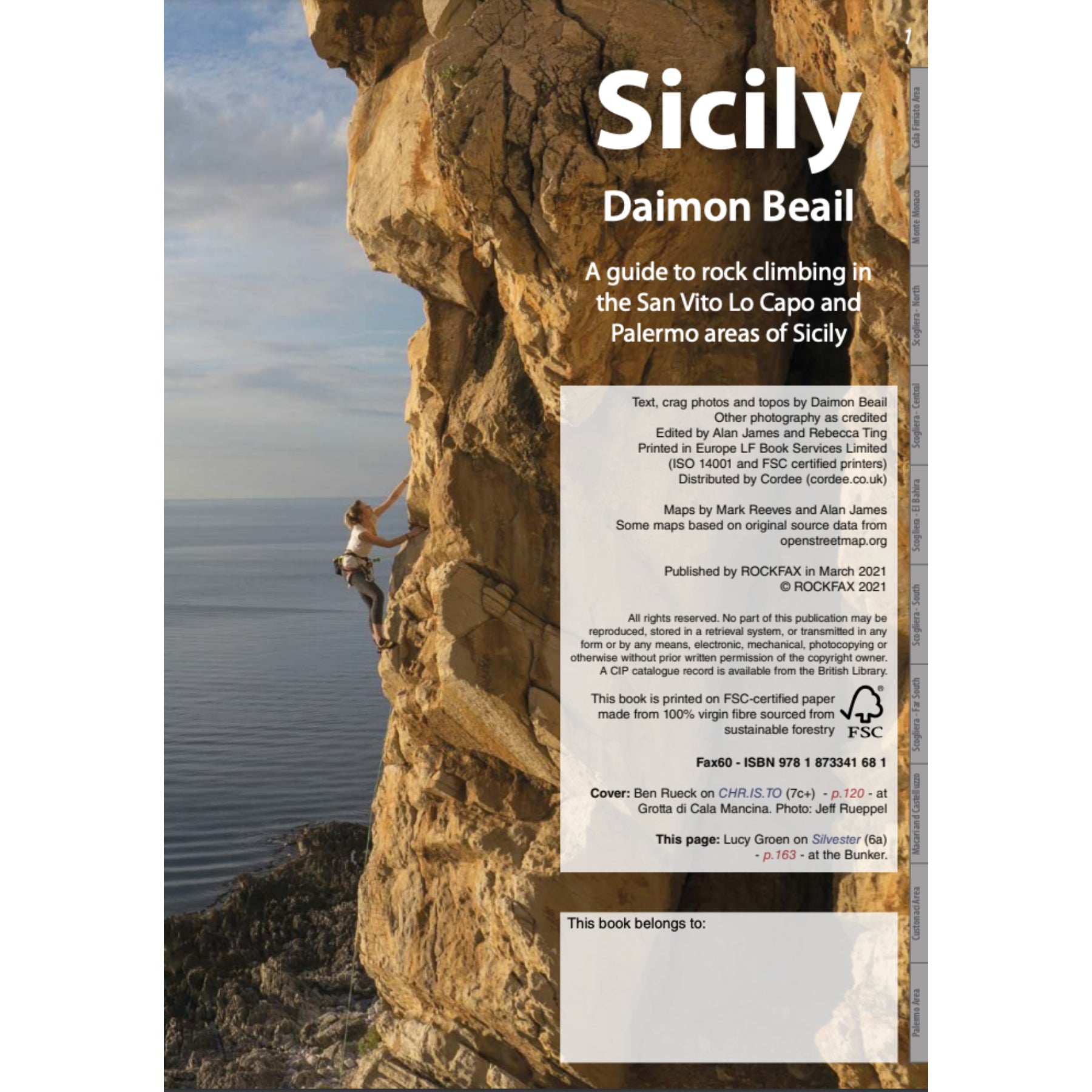 Sicily (Rockfax) guide book front cover