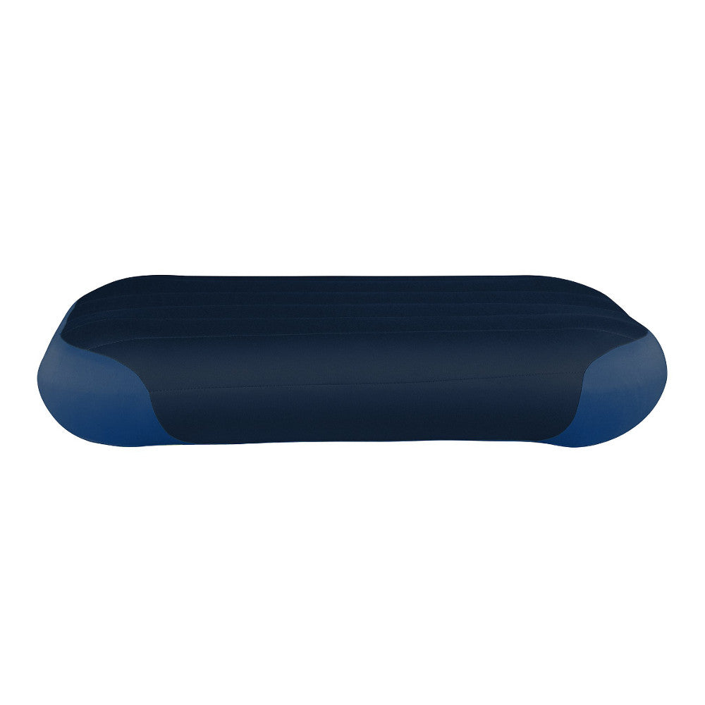 Sea to Summit Aeros Premium Deluxe Pillow, shown laid flat, front on in Navy blue colours