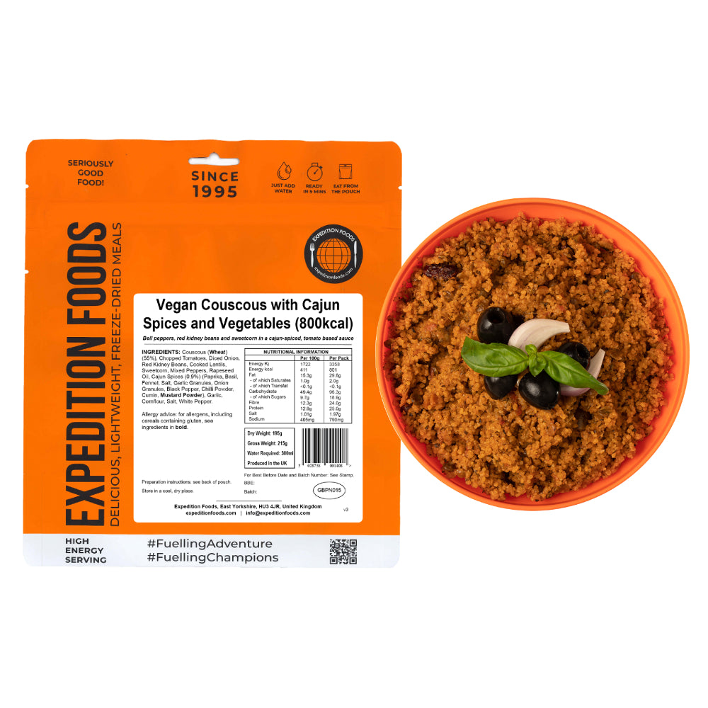 Expedition Foods Couscous with Cajun Spices and Vegetables (800kcal) front package cover shown