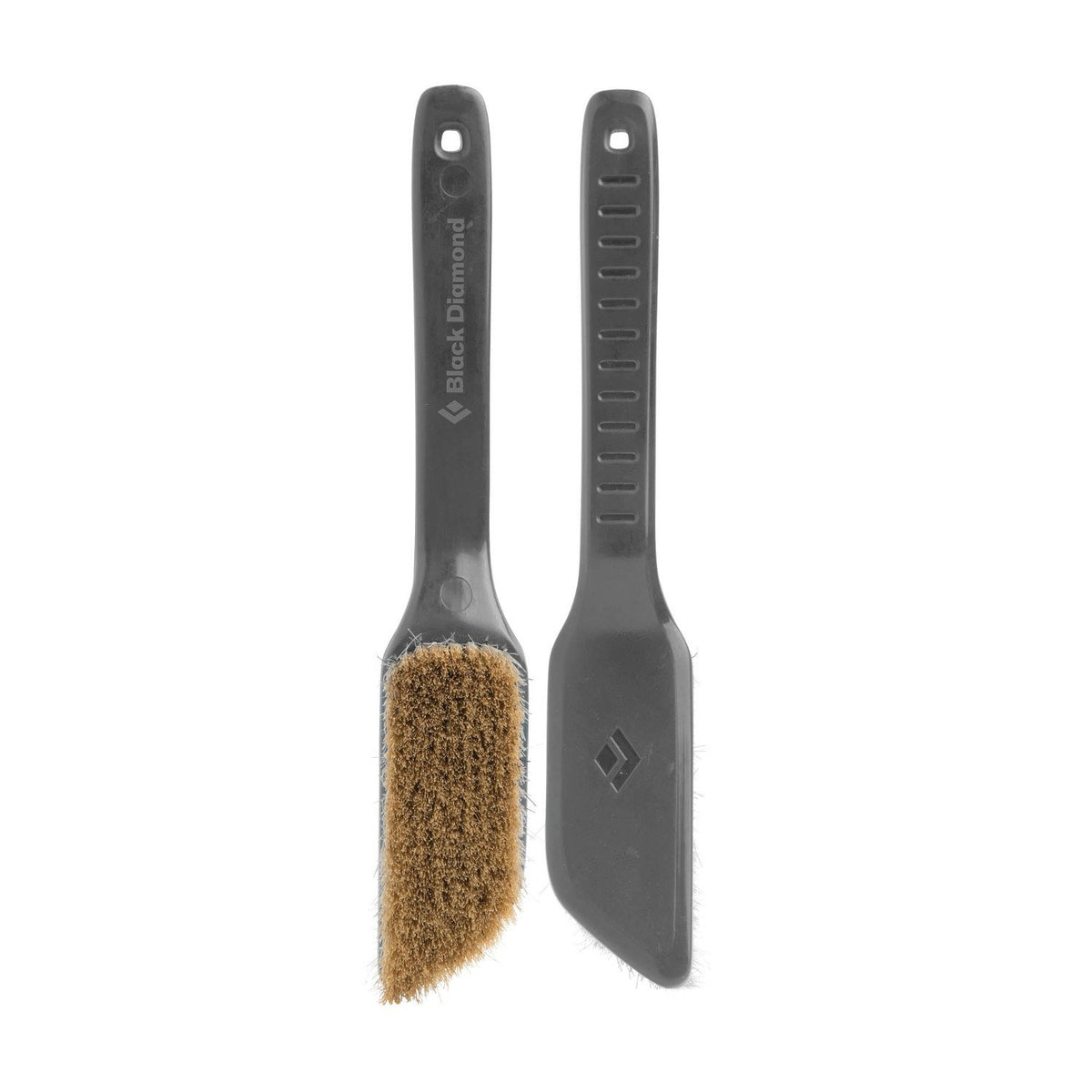 Pair of grey Black Diamond Boars Hair Brushes - Medium, 1 shown facing and 1 shown in the reverse