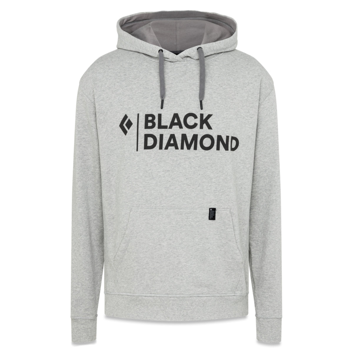 Black Diamond Stacked Logo Hoody Mens, Nickel
