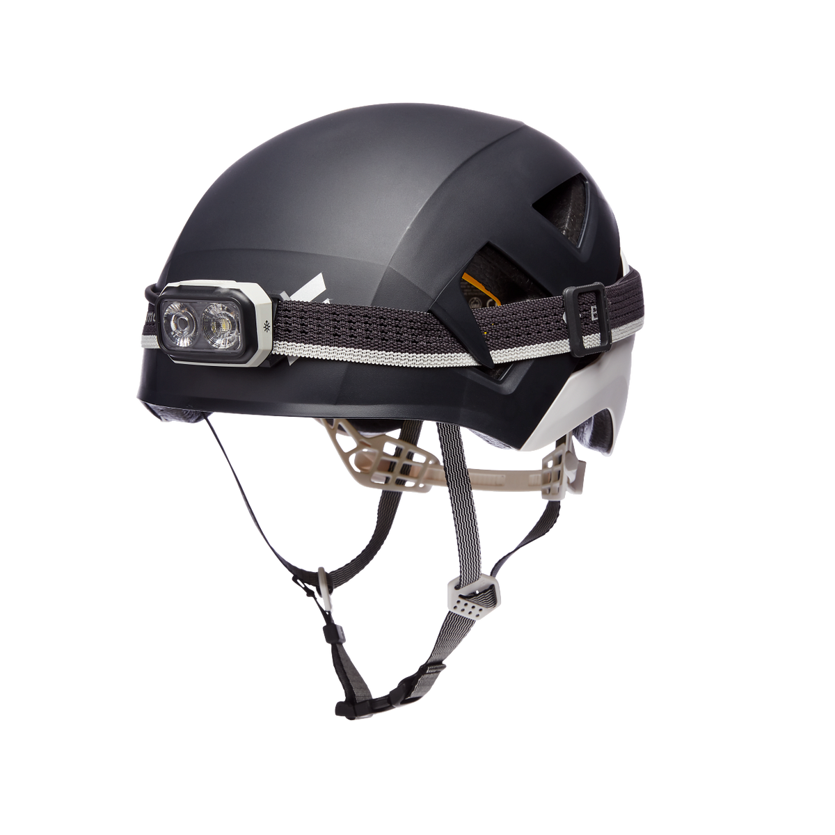 Black Diamond Capitan MIPS Helmet Front - with headtorch