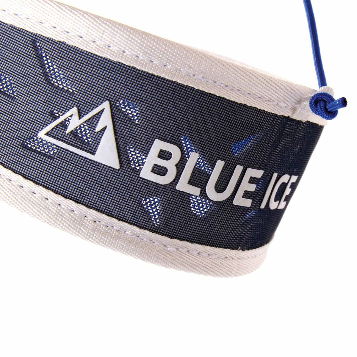 Blue Ice Addax Harness, close up of the logo