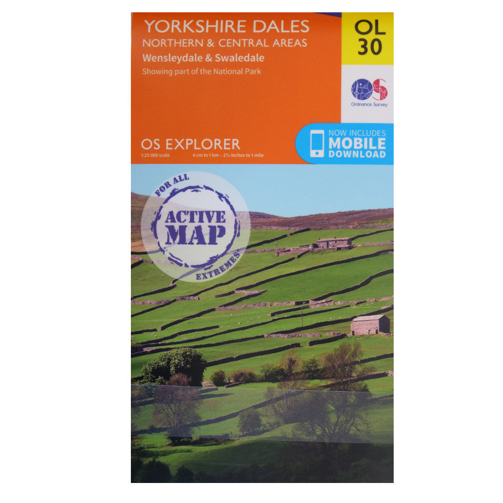 Yorkshire Dales Northern and Central OL30 Active Front Cover