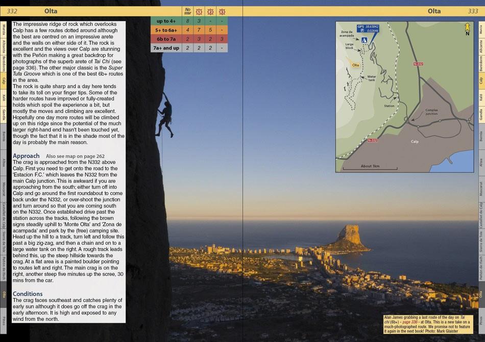 Spain: Costa Blanca guide, example inside pages showing photos and maps