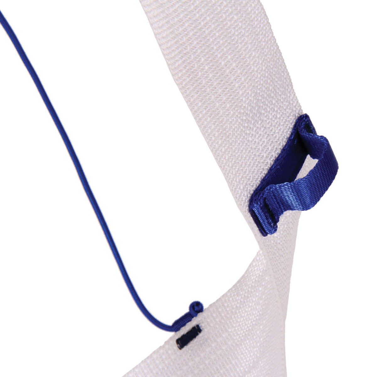 Close up of the Blue Ice Choucas Harness leg strap