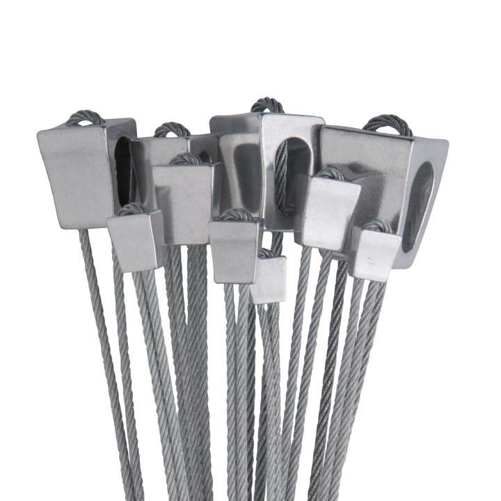 Wild Country Classic Rock Set, un-anodised climbing nut set in silver, sizes 1-10 shown in a clump
