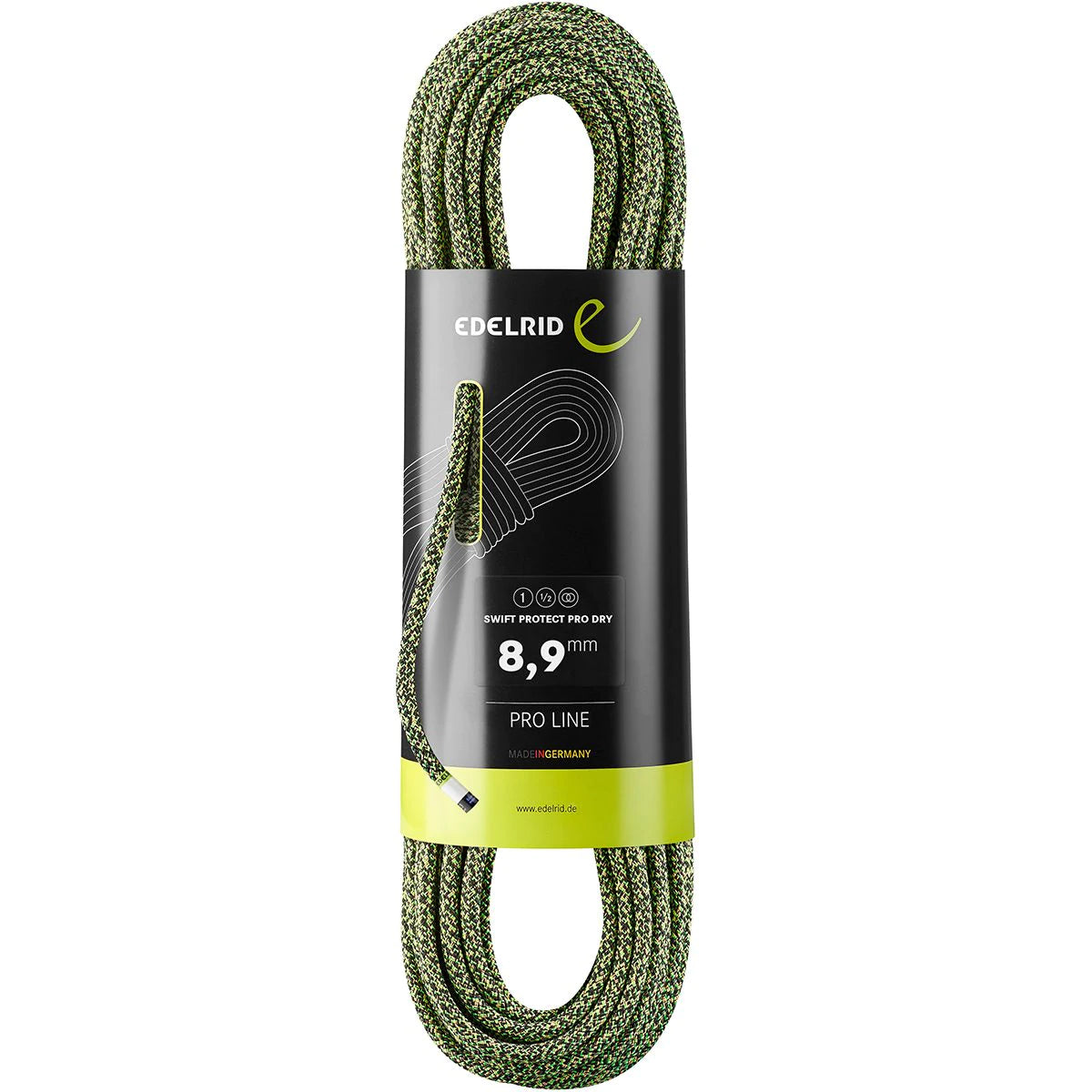 Edelrid Swift Protect Pro Dry 8.9mm x 50m, night/green