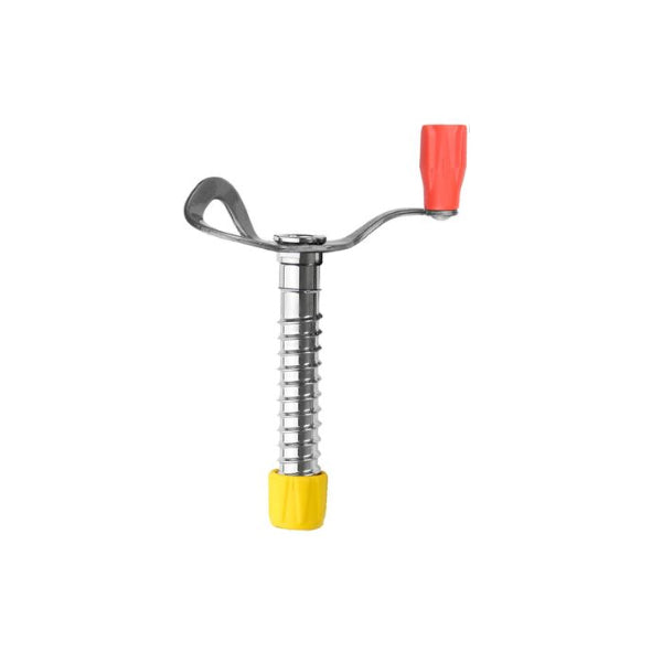 Grivel Helix Ice Screw Short, with silver screw and yellow handle