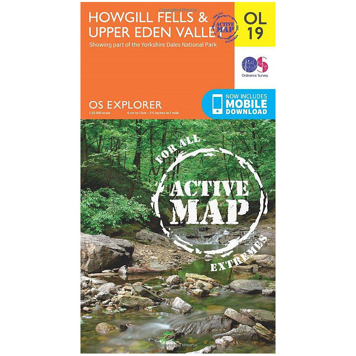 Howgill Fells and Upper Eden Valley - OS Explorer Map OL19 Active