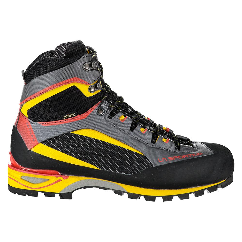 La Sportiva Trango Tower GTX Mountaineering Boot, in black, grey, red and yellow colours