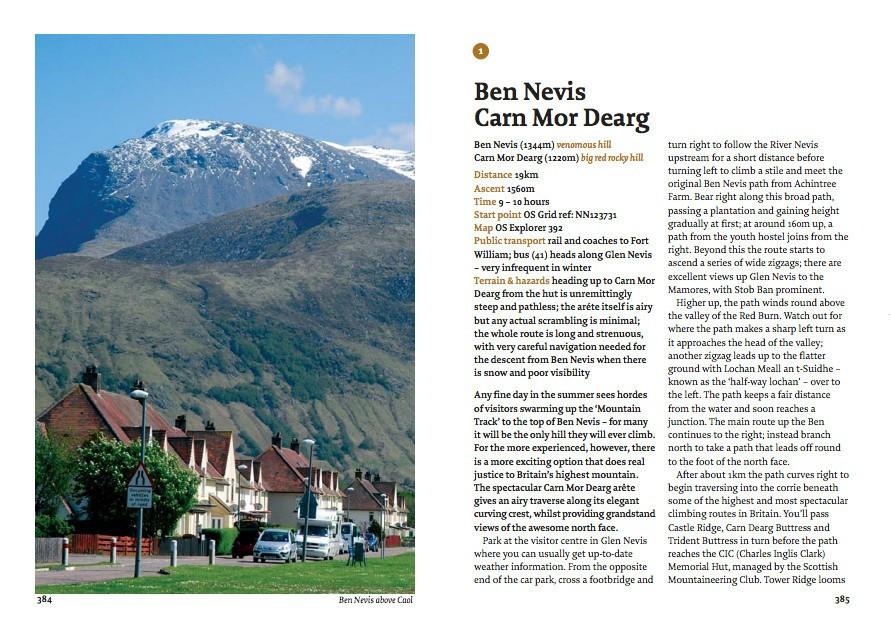 The Munros: A Walkhighlands Guide by Pocket Mountains, example inside pages showing photos and text
