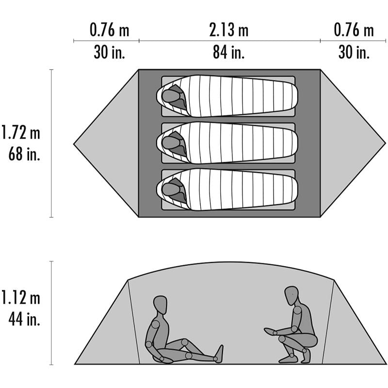 MSR Mutha Hubba, floor dimensions
