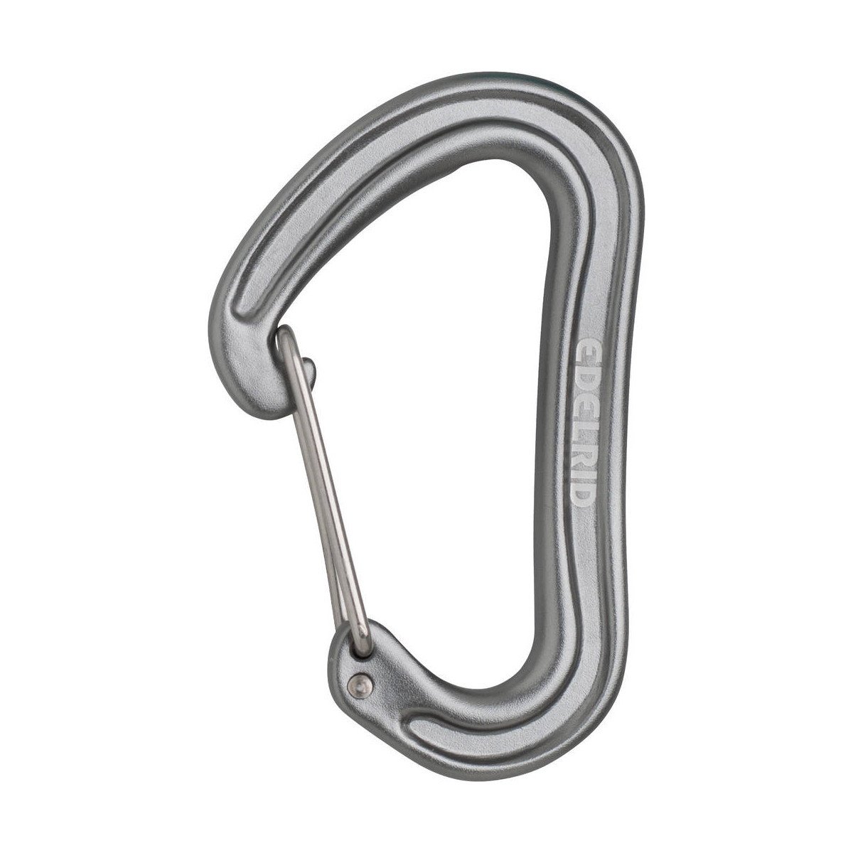 Edelrid Nineteen G wire gate carabiner in silver colour