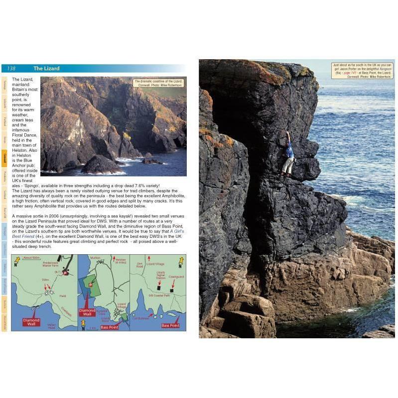 Deep Water guide, inside page examples showing maps and photos