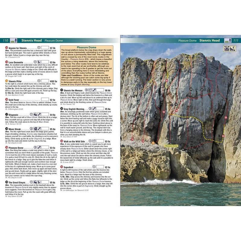 Pembroke Rockfax guide, example pages inside with photos and maps