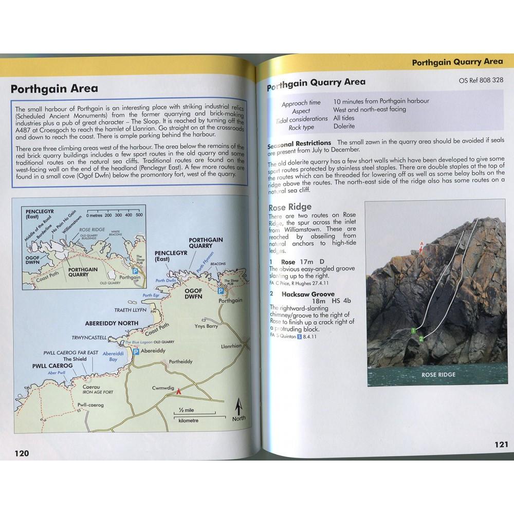 Pembroke Volume 1 guide, inside page examples including maps and photos