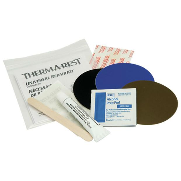 Thermarest Permanent Home Repair Kit, all parts shown laid out