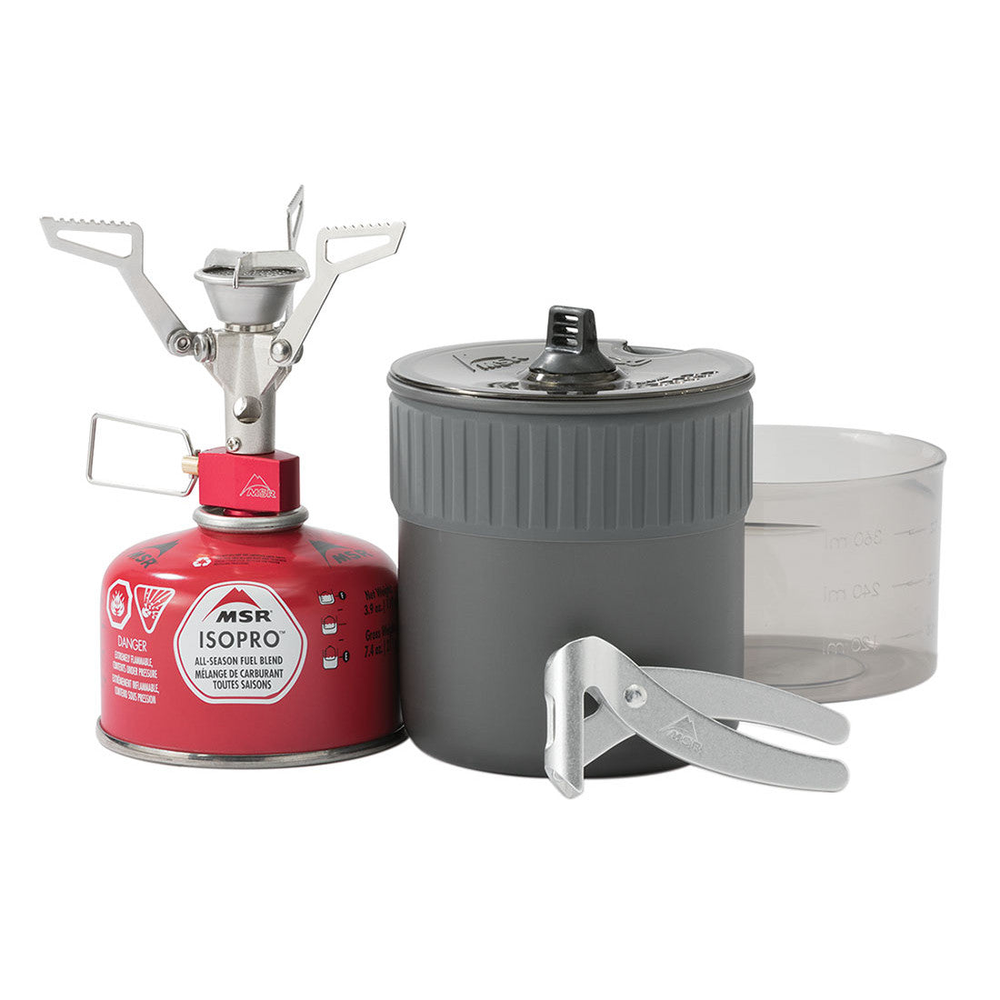 MSR PocketRocket 2 Mini Stove Kit with contents shown side by side